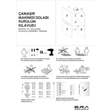 Era Çamaşır ve Kurutma Makinası Dolabı (Çekmeceli) Atlantik Çam