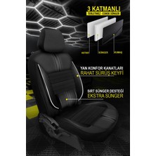 Kurra Store Ford Tourneo Courier Uyumlu Carbon Serisi Oto Koltuk Araba Kılıfı.