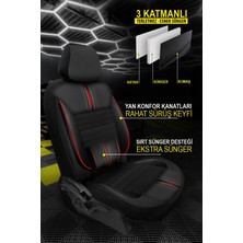 Kurra Store Hyundai Matrix Uyumlu Kırmızı Oto Koltuk Araba Kılıfı.