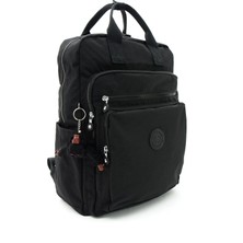 Sanmorris Unisex Suya Dayanıklı Krinkıl Kumaş Çok Gözlü Büyük Boy Laptop Okul ve Sırt Çantası