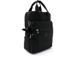 Sanmorris Unisex Suya Dayanıklı Krinkıl Kumaş Çok Gözlü Büyük Boy Laptop Okul ve Sırt Çantası