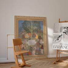 Pegziz Derviş Toplantısı Minyatür Çizim Sanatı Kanvas Tablo