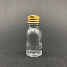 8 Adet 10ML Gold Metal Kapak Şeffaf Mini Cam Şişe Çok Amaçlı Metal Kapaklı Shot Şişesi 8X10ML