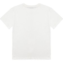 Chandraswear Kız Çocuk Beyaz Tshirt Baskılı- Wear