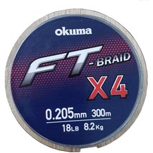 Okuma Ft-*4 Braided Line 300 mt Grey Örgü Ip