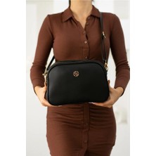 Lamia Shoes Lamia Kadın Suni Deri 3 Bölmeli Ayarlanabilir Çapraz Askılı Çapraz Ve Omuz Çanta