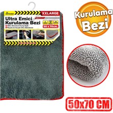 Badem10 Automix Araba Otomobil Iç Dış Ofis Ev Zemin Parke Kurulama Temizleme Emici Mikrofiber Bez 50X70