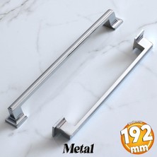 Badem10 Gama 192 mm Krom Metal Kulp Mobilya Mutfak Dolabı Dolap Kapak Çekmece Kulpları Kulbu Kulbu 19.2 cm