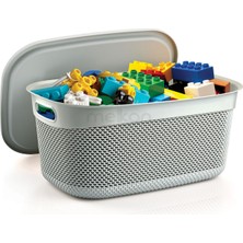 Melkan Home Kapaklı Sepet Oyuncak Sepeti Saklama Kutusu 9 Litre