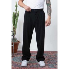 Akçaylar Çift Pileli Arka Beli Lastikli Geniş Paça Baggy Yazlık Kumaş Pantolon