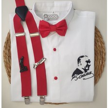 Cool Party Shop Atatürk Temalı Askı Papyon Gömlek 23 Nisan Cumhuriyt Bayramı