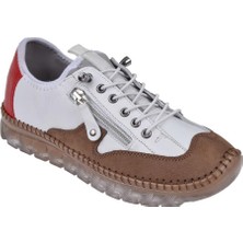 Pullman Hakiki Deri Comfort Kadın Ayakkabı VOY-9521   BEYAZ