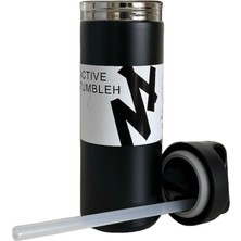 Tarantula Çift Yalıtımlı Pipetli Siyah 550ML Stainless Steel Vakumlu Termos