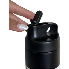 Tarantula Çift Yalıtımlı Pipetli Siyah 550ML Stainless Steel Vakumlu Termos