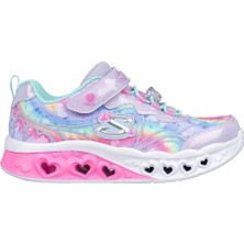 Skechers Flutter Heart Lights - Groovy Swirl Büyük Kız Çocuk Lavanta/Açik Mavi Işıklı Spor Ayakkabı 303253L Lvaq