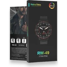 Bubitechh Haino Teko RW49 3 Kordon Akıllı Saat Gümüş