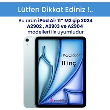 Z-Mobile iPad Air 11" 6. Nesil M2 2024 Uyumlu Pencil Stylus Palm Rejection Eğim Özellikli Tablet Kalemi