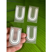 Gönülden Tasarım 5x4 cm Ütü Ile Yapışan U Harfi Transfer Baskı Arma