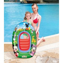 2-7 Yaş Çocuk Deniz Havuz Botu Lisanslı Mickey Mouse Temalı Deniz Havuz Botu Simit 102X69 cm