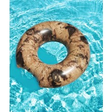 Tuengi Store Büyük Boy Kurabiye Şeklinde Simit Şişme Deniz Havuz Simidi .çocuk ve Yetişkin Simidi 107 cm