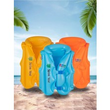 Tuengi Store 3-8 Yaş Can Yeleği Ayarlanabilir Güvenlik Tokalı Çocuk Şişme Can Yeleği 64X54 cm