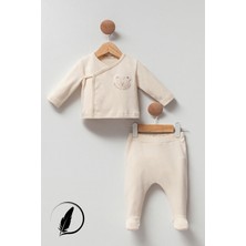 Cassiope Soft Touch 2'li Takım %100 Organik Pamuk Unisex Bebek 2-3-6 Ay 6 Ay