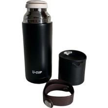Tarantula Stainless Steel Bardaklı Kayışlı Sıyah 350 ml Günlük , Şık, Modern , Hediyelik Termos .