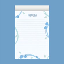 Grdall 1 Adet - A6 Ebatta Üstten Tutkallı Not - Tutkallı Bloknot - Desenli Notluk - Notepad