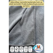 viyolmarketim ( 4 Adet ) Mikrofiber Mutfak Temizlik Bezi 40*40 cm Leke Tutmaz Koku Yapmaz Yer Bezi