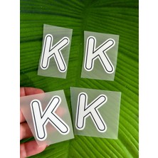 Gönülden Tasarım 5 x 4 cm Ütü Ile Yapışan K Harfi Transfer Baskı Arma