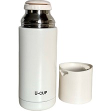 Tarantula Stainless Steel Bardaklı Kayışlı Beyaz 350 ml Günlük , Şık, Modern , Hediyelik Termos .