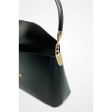 Blooms Bag Kadın, Gold Tokalı, Baget, Retro Model El ve Omuz Çantası