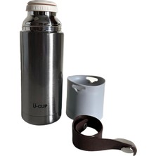 Tarantula Stainless Steel Bardaklı Kayışlı Gümüş 350 ml Günlük , Şık, Modern , Hediyelik Termos .