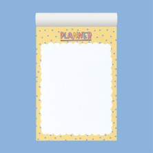 Grdall 1 Adet - A6 Ebatta Üstten Tutkallı Not - Tutkallı Bloknot - Desenli Notluk - Notepad