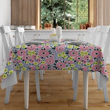 Casa Suki Sarı Pembe Çiçekli Masa Örtüsü