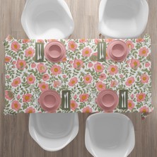 Casa Suki Pembe Çiçekli Masa Örtüsü