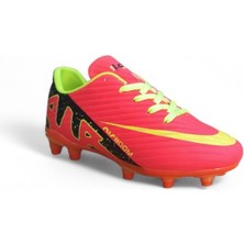 Cihan Shoes Çocuk Krampon Çim Saha Halı Saha Futbol Ayakkabısı Nar Sarı