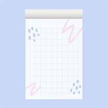 Grdall 1 Adet - A6 Ebatta Üstten Tutkallı Not - Tutkallı Bloknot - Desenli Notluk - Notepad