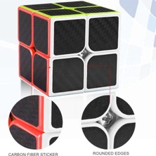 Qy 2x2 Karbon Fıber Profesyonel Speed Cube  -Rubık 2x2 Zeka Sabır Küpü