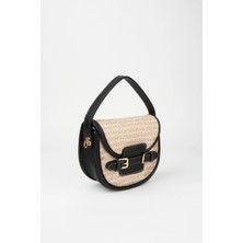 Blooms Bag Hasır Kemer Tokalı El ve Omuz Çanta