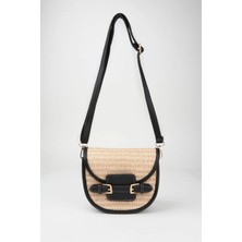 Blooms Bag Hasır Kemer Tokalı El ve Omuz Çanta