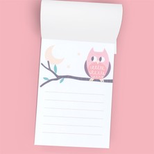 Grdall 1 Adet - A6 Ebatta Üstten Tutkallı Not - Tutkallı Bloknot - Desenli Notluk - Notepad