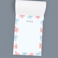 Grdall 1 Adet - A6 Ebatta Üstten Tutkallı Not - Tutkallı Bloknot - Desenli Notluk - Notepad
