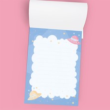 Grdall 1 Adet - A6 Ebatta Üstten Tutkallı Not - Tutkallı Bloknot - Desenli Notluk - Notepad