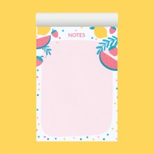 Grdall 1 Adet - A6 Ebatta Üstten Tutkallı Not - Tutkallı Bloknot - Desenli Notluk - Notepad