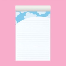 Grdall 1 Adet - A6 Ebatta Üstten Tutkallı Not - Tutkallı Bloknot - Desenli Notluk - Notepad