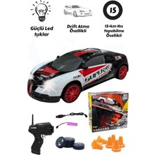 Vardem Oyuncak Vardem Işıklı Uzaktan Kumandalı Full Fonksiyon 2.4g Şarjlı 1:24 Drift Atan Araba Rc Yarış Arabası 15+Km Hız