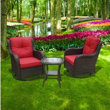 Evinizin Atölyesi Rattan Sallanan Koltuk Seti, Ikili Koltuk Seti