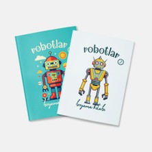 Robotlar Boyama Kitabı 2'li Set