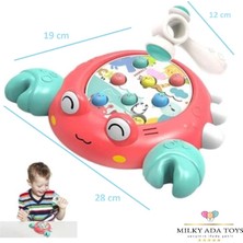 Milky Ada Toys Yengeç Şekilli Köstebek Avı Oyunu  Köstebek Vurma Çekiç Oyunu Hammer 28 cm x 19 cm